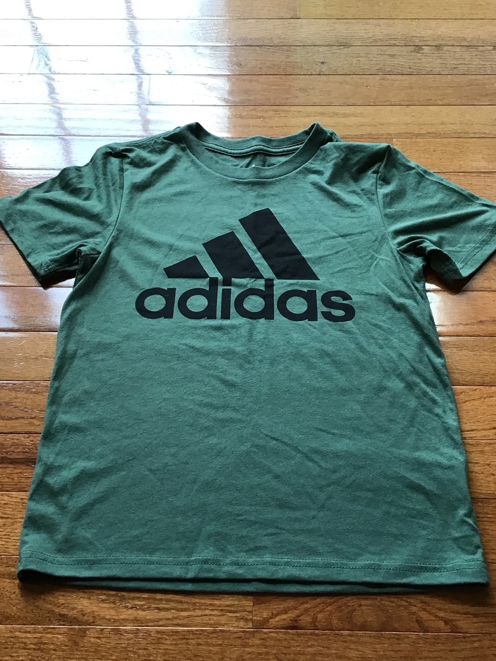 adidas Green Short Sleeve Tee with Black Logo
